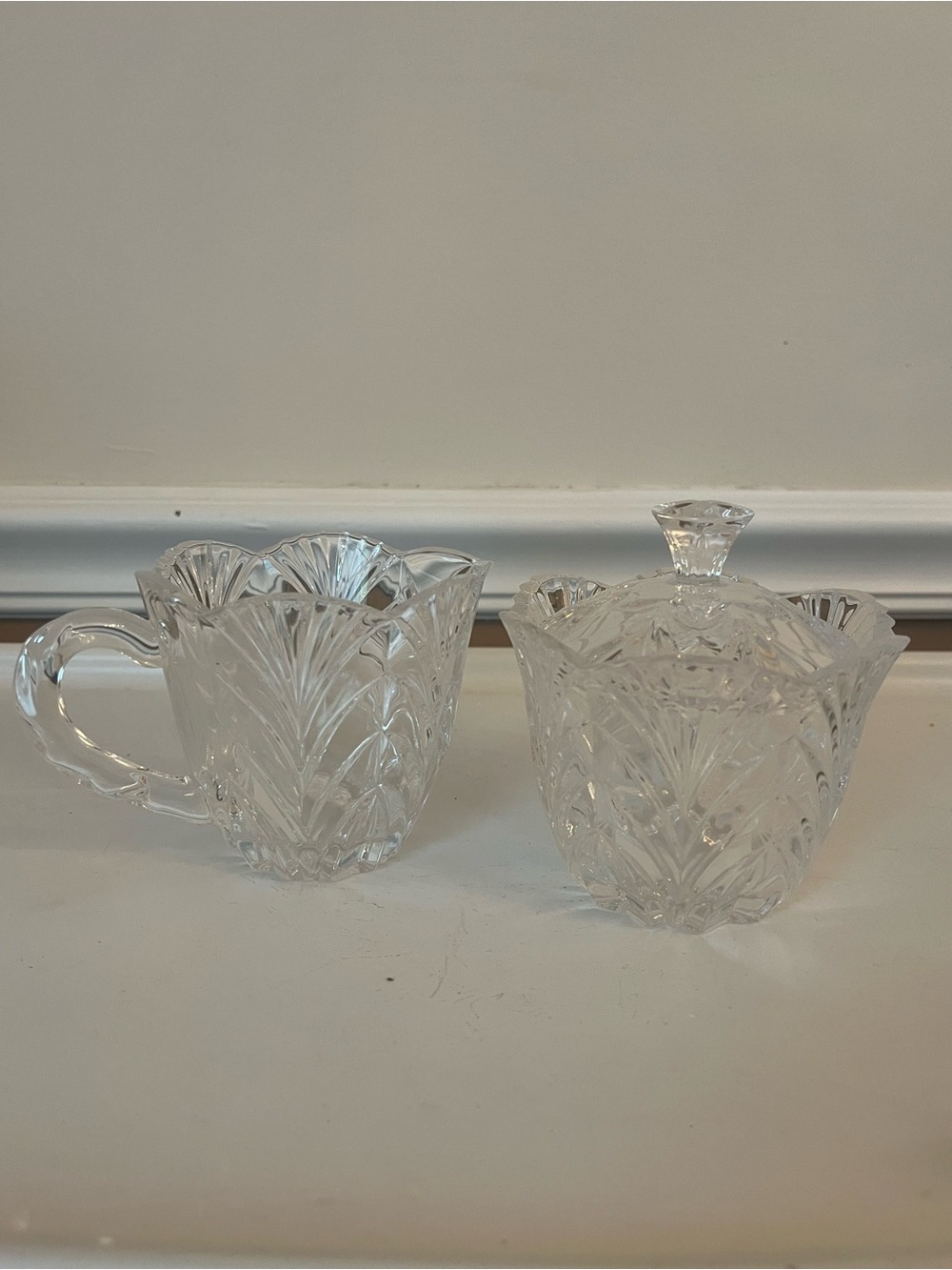 Vintage Noritake Crystal Sugar & Creamer Set 1980s West Germany